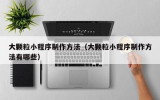 马鞍山大颗粒小程序制作方法（大颗粒小程序制作方法有哪些）